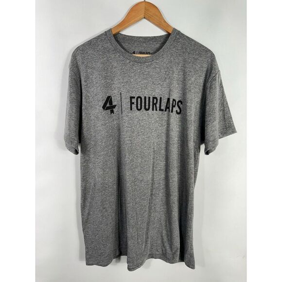 Fourlaps Men's XL Gray‎ Short Sleeve Soft Crew Neck T-Shirt - Picture 1 of 9